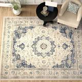 Blue 61 x 0.37 in Area Rug - Langley Street® Annette Oriental Ivory/Area Rug, Polypropylene | 61 W x 0.37 D in | Wayfair