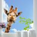 World Menagerie Giraffe Window Decal Vinyl in Brown/Green | 26.4 H x 18.5 W in | Wayfair CR-68202