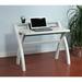 Brayden Studio® Gavazova Desk Wood in Brown/White | 34 H x 43 W x 23 D in | Wayfair E494CBA93F55415997281968156C75E7