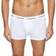 Calvin Klein Men's 3 Pack Low Rise Trunks - Cotton Stretch Boxers, White (White- 100), M, (Pack de 3)