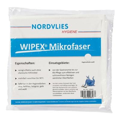 Vlies-Mikrofasertuch 40 x 38 cm in Hygienefarben weiß, WIPEX, 40 cm