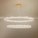 Monroe 48" Wide Gold and Crystal 2-Tier Oval LED Chandelier