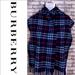 Burberry Accessories | Burberry Of London Vintage Scarf | Color: Blue | Size: 52l W/O Fringe X 12w