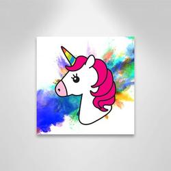 Casa Fine Arts Juvenile Rainbow Baby Unicorn Canvas Art Canvas in Pink | 12 H x 12 W x 1.5 D in | Wayfair 17139-01