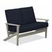 Winston Porter Chrisa Loveseat w/ Cushions Plastic/Metal in Gray | 38 H x 51.5 W x 31 D in | Outdoor Furniture | Wayfair