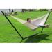 Millwood Pines Waldschmidt Double Hammock w/ Stand Cotton in White/Brown | 48 H x 90 W x 180 D in | Wayfair A59AC3FEA6854E928D45AB639381EEE7