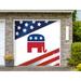 The Holiday Aisle® Republican Door Mural Polyester in Blue | 84 H x 96 W x 1 D in | Wayfair 67369F39F076446D9A6CB0AB11B93231