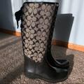 Coach Shoes | -Coach Rain Boots! | Color: Black/Gray | Size: 8