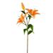 Rosalind Wheeler Artificial Lily Spray Silk/Plastic/Fabric in Orange | 33.5 H x 5.5 W x 10 D in | Wayfair 6EFD760468BF4E5BB901FFF3104FC164