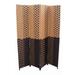 Bayou Breeze Eddie 70.5" W x 70.75" H 4 - Panel Folding Room Divider Wood in Pink/Brown | 70.75 H x 70.5 W x 1 D in | Wayfair