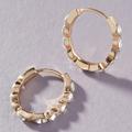 Anthropologie Jewelry | Anthropologie “Delphi Hugger Hoop Earrings” | Color: Gold | Size: Os