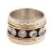 Eternal Meditation,'Natural Rainbow Moonstone Spinner Ring from India'