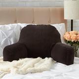 Latitude Run® Briar Creek Corduroy Microfiber Bedrest Pillow Polyester/Polyfill/Microfiber in Gray | 17 H x 28 W x 17 D in | Wayfair
