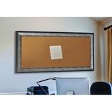 Lark Manor™ Linlin Wall Mounted Bulletin Board Wood/Cork in Black/Brown/Gray | 49 H x 19 W in | Wayfair C65/12.5-42.5