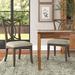 Three Posts™ Myra Queen Anne Back Side Chair in Beige/Dark Walnut Wood/Upholstered/Fabric in Brown | 38.75 H x 20 W x 23.37 D in | Wayfair