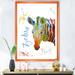 East Urban Home Colorful Safari Animals A - Picture Frame Graphic Art on Canvas Metal in Blue | 40 H x 30 W x 1.5 D in | Wayfair