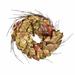 Loon Peak® 33" Plastic Wreath in Brown/Red | 33 H x 33 W x 7 D in | Wayfair 21E09CC3632A4F87B077918741BB8B52