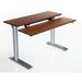 Symple Stuff Armstrong Height Adjustable Training Table w/ Keyboard Tray Metal in Gray/White | 24 H x 48 W x 16 D in | Wayfair