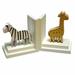 Zoomie Kids Giraffe & Zebra Non-skid Bookends Wood in Brown/White | 7 H x 6.75 W x 5 D in | Wayfair 3328484B387A4647BEE56E09B6201CE5