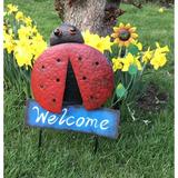 Rosalind Wheeler Jarrod Ladybug Welcome Garden Stake Metal | 25 H x 14 W x 2 D in | Wayfair F7418ABF31CC4B06B2F9CDA6FB216A85