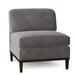 Slipper Chair - Duralee Avalon 29" Wide Down Cushion Slipper Chair Other Performance Fabrics in Gray/Brown | 32 H x 29 W x 33 D in | Wayfair