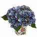 Charlton Home® Hydrangea Floral Arrangement in Planter Polyester/Faux Silk/Plastic/Fabric | 9 H x 11 W x 11 D in | Wayfair