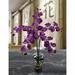 Charlton Home® Liquid Illusion Phalaenopsis Orchid Centerpiece in Vase Polyester/Faux Silk/Plastic/Fabric in Indigo | 31 H x 23 W x 17 D in | Wayfair