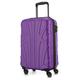 Suitline Handgepäck Hartschalen-Koffer Koffer Trolley Rollkoffer Reisekoffer, TSA, 55 cm, ca. 34 Liter, 100% ABS Matt, Lila/Aubergine