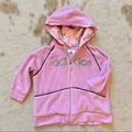 Adidas Jackets & Coats | 24m Adidas Full Zip Satin And Velour Hoodie | Color: Brown/Pink | Size: 24mb