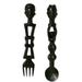 World Menagerie Spoon & Fork Handmade African Wall Décor, Wood in Black | 13.8 H x 2.8 W in | Wayfair 164837