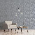 Galerie Wallcoverings Special FX Glitter Ribbons Design 33' L x 21" W Wallpaper Roll Non-Woven in Gray/Blue | 21 W in | Wayfair G67720