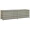 vidaXL Garden Storage Box Poly Rattan 200x50x60 cm Grey