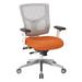 Symple Stuff Bartlett Mesh Task Chair Aluminum/Upholstered/Mesh in Orange/Gray | 37.5 H x 25.75 W x 24.75 D in | Wayfair