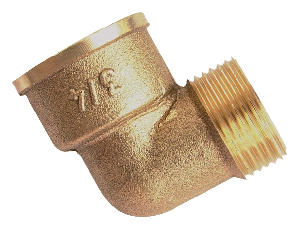 Coude mâle femelle 40x49 laiton GARIS D23507B