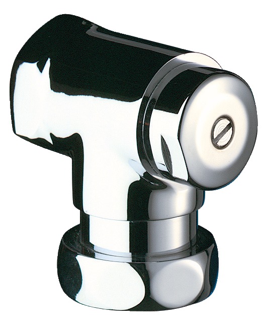 Robinet arrêt équerre TEMPOCHASSE F1'' F1''1/4 chromé DELABIE 765000