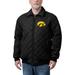 Men's Franchise Club Black Iowa Hawkeyes Clima Quilted Full-Zip Jacket