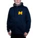 Men's Franchise Club Navy Michigan Wolverines Avalanche Sherpa-Lined Fleece Full-Zip Jacket