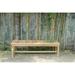 Highland Dunes Ellender Teak Picnic Outdoor Bench Wood/Natural Hardwoods in Brown/White | 17 H x 59 W x 18 D in | Wayfair