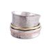 Stylish Textures,'Sterling Silver India Meditation Ring with Copper and Brass'