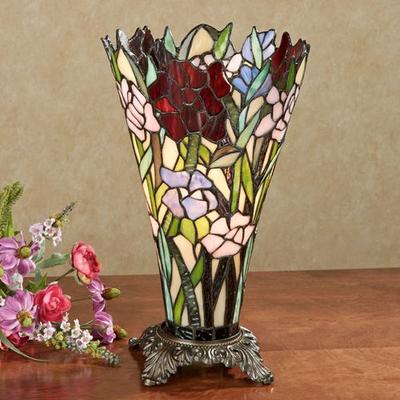 Zuri Stained Glass Uplight Accent Lamp Multi Pastel , Multi Pastel