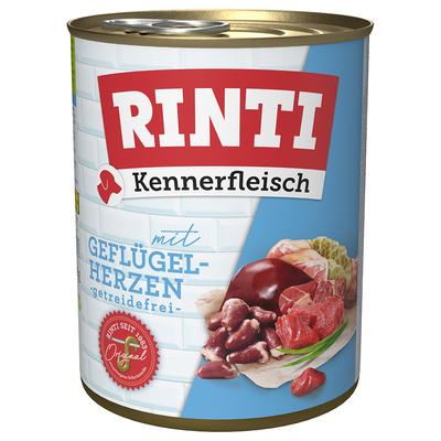 24x800g Geflügelherzen Kennerfleisch RINTI Sparpaket Hundefutter