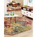 96 x 0.5 in Area Rug - Dakota Fields Corlenzo Abstract Orange/Pink/Blue/Yellow Area Rug, Polypropylene | 96 W x 0.5 D in | Wayfair