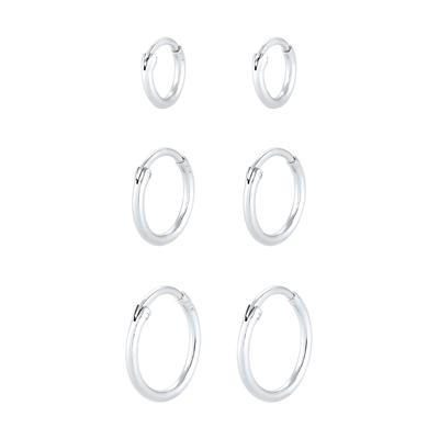 Elli Creolen Set Trio Basic Must-Have Trend 925 Silber silberfarben Damen