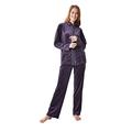 RAIKOU Women Velour Tracksuit Long Sleeve 2 Piece Sweatsuit Top and Bottom Pajamas Loungewear Joggers Set (,12-14，Dark Purple