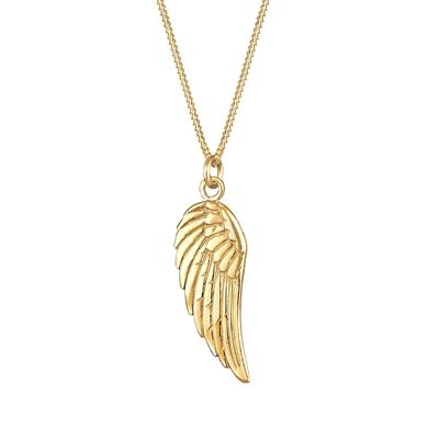 Elli Panzerkette Engel Flügel Basic 925 Sterling Silber goldfarben Damen