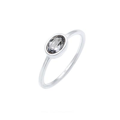 Elli - Bandring Geo Form Kristall 925 Silber Ringe Damen