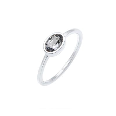 Elli Bandring Geo Form Kristall 925 Silber 56 Damen