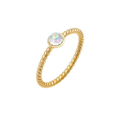 Elli Solitär Rainbow Kristalle 925 Silber 58 Damen