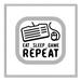 Casa Fine Arts Eat Sleep Game Repeat Wall Décor Paper in Black | 27.5 H x 27.5 W x 1.19 D in | Wayfair 28855-01