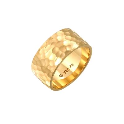 Elli - Basic Bandring Gehämmert Trend Cool 925 Silber Ringe 1 ct Damen (59.99 € / 1 ct)